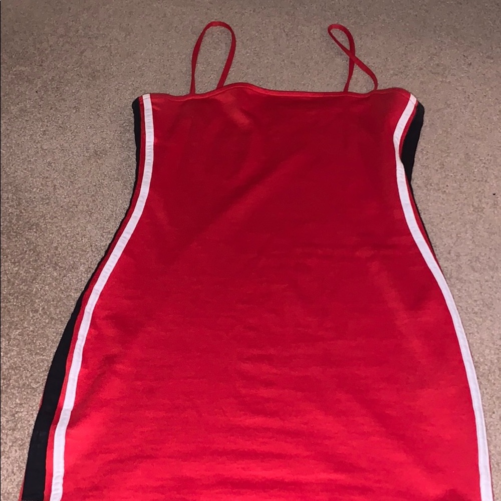 Red tank top dress